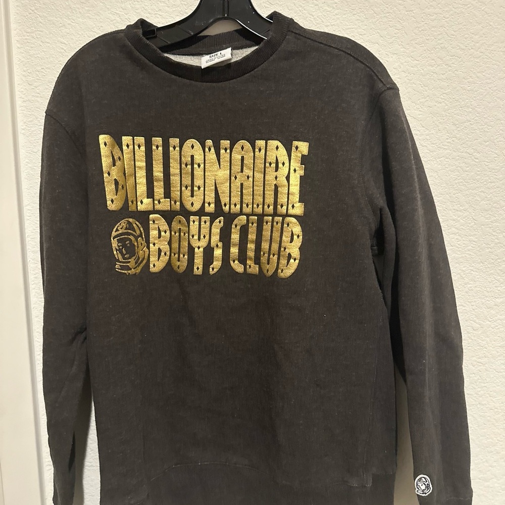 Billionaire Boys Club Long Sleeve Tee in Black and Gold